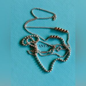 Tiffany&Co. Mix beads Rose Gold and silver 28-30 inches!